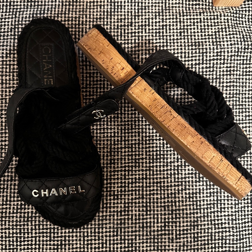 Gifted Chanel sandals lightly worn